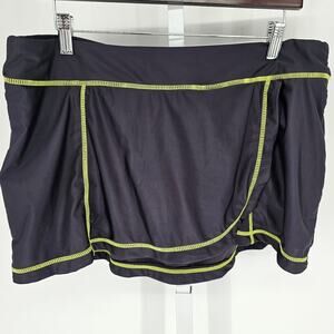 Zero Xposure Swimwear Womens Sz XL Swim Skirt Bottom Black